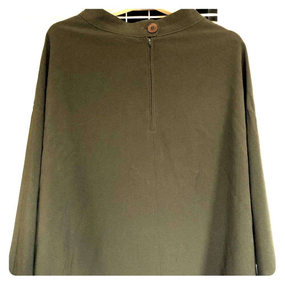 A-line Olive Midi Skirt